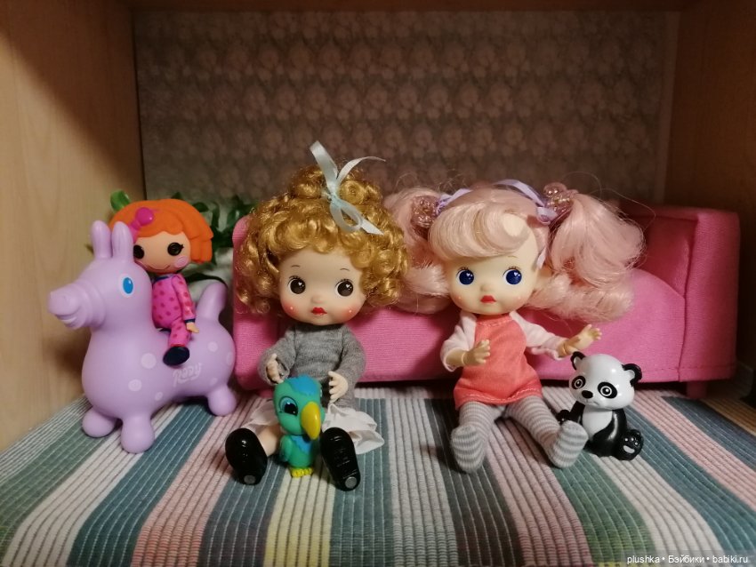 Малышка с золотыми кудряшками. Куколка mini cherry от PeachFace