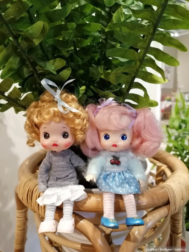 Малышка с золотыми кудряшками. Куколка mini cherry от PeachFace