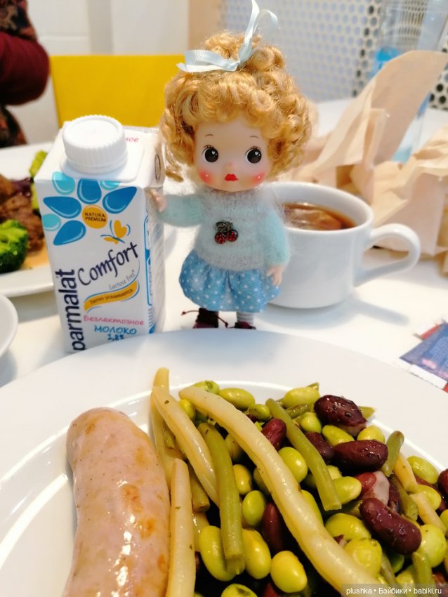 Малышка с золотыми кудряшками. Куколка mini cherry от PeachFace