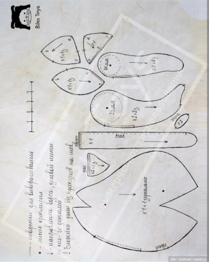 Кошечка - автор выкройки Bilen Toys