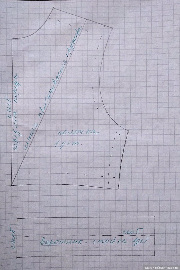 Выкройка фабричного платья для Нины (кругозор)