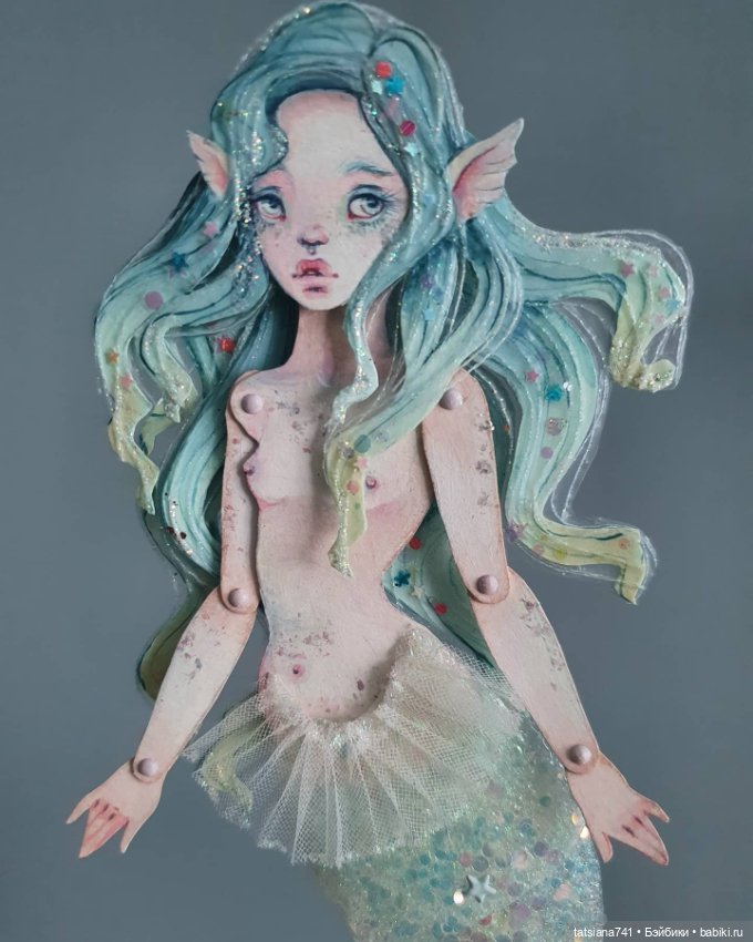 Бумажная Русалочка Полины Инякиной