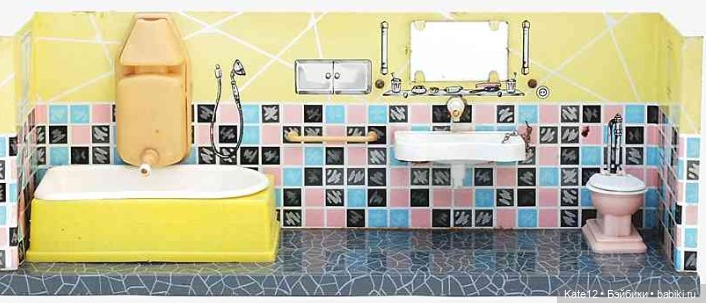 Кукольные домики 1950-60-х годов - зеркало живой немецкой культуры. Ванная комната