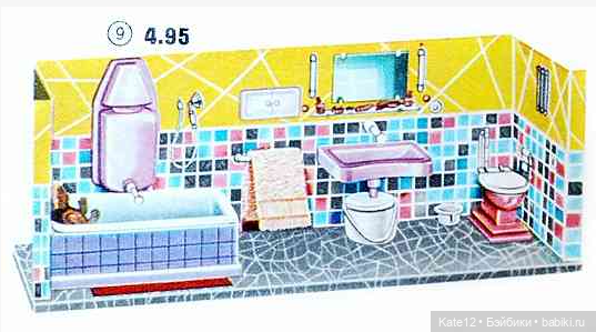 Кукольные домики 1950-60-х годов - зеркало живой немецкой культуры. Ванная комната (фото 2)