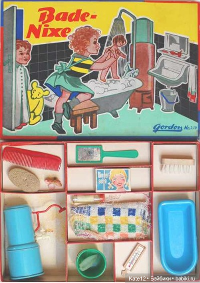 Кукольные домики 1950-60-х годов - зеркало живой немецкой культуры. Ванная комната (фото 3)