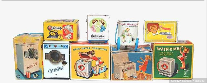 Кукольные домики 1950-60-х годов. Стиральная машина