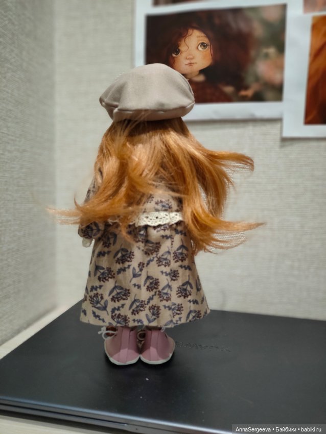 Текстильная кукла Лиза — Текстильные игрушки и примитивы: кофейные (фото 2)