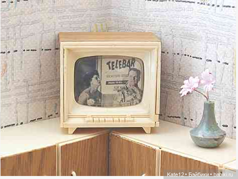 Кукольные домики 1950-60-х годов. Телевизоры и радиоприемники