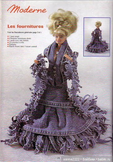 Haute couture pour Poupees mannequin