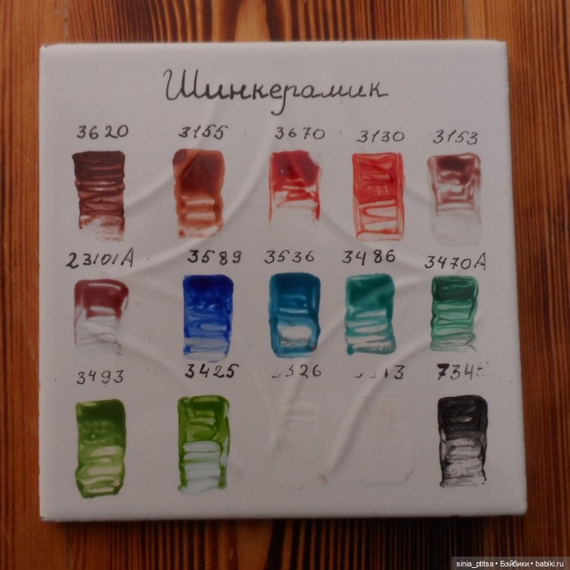 Делюсь своими наблюдениями после первых тестовых обжигов надглазурных красок разных фирм (фото 3)