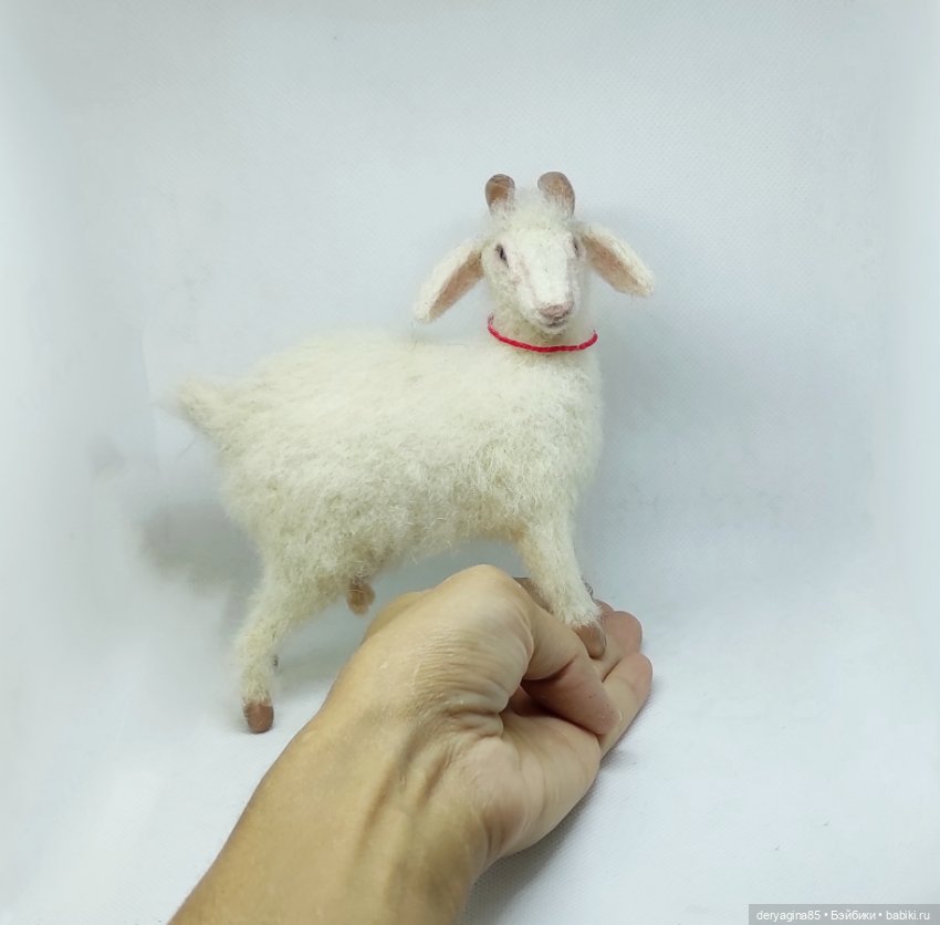 Козочка — Валяные игрушки из шерсти: сухое валяние (фото 5)