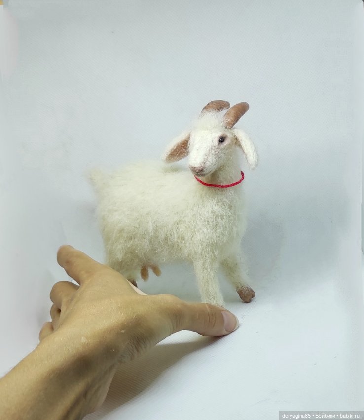 Козочка — Валяные игрушки из шерсти: сухое валяние (фото 3)