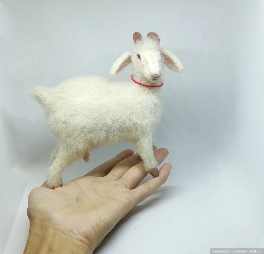 Козочка — Валяные игрушки из шерсти: сухое валяние (фото 8)