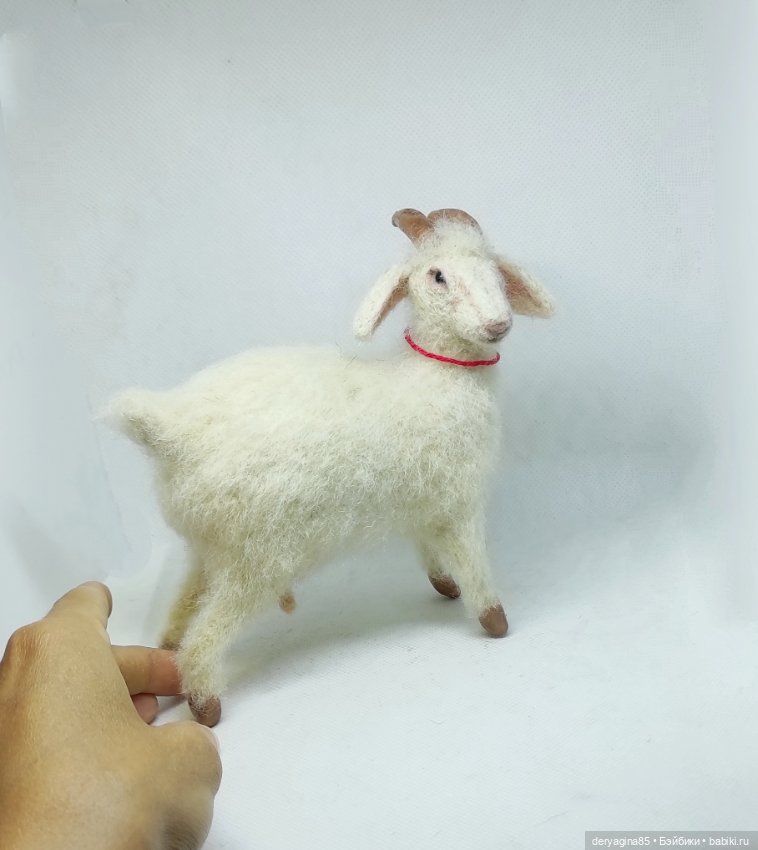 Козочка — Валяные игрушки из шерсти: сухое валяние (фото 4)