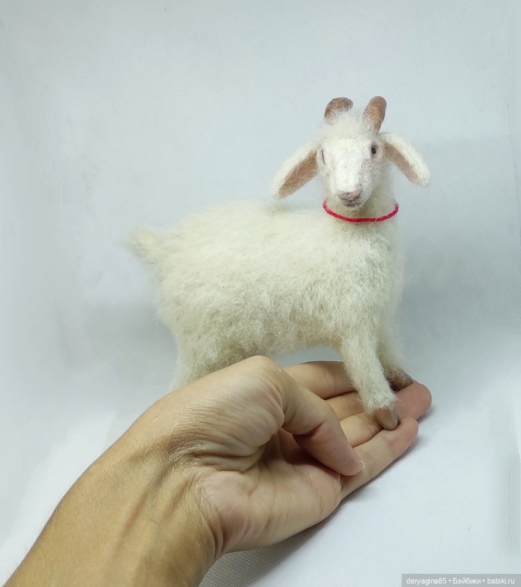 Козочка — Валяные игрушки из шерсти: сухое валяние (фото 6)
