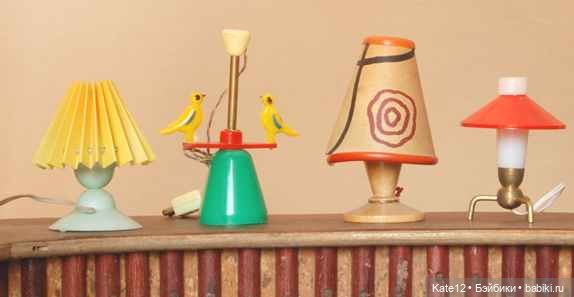 Кукольные домики 1950-60-х годов. Магазин. Лампы (фото 5)