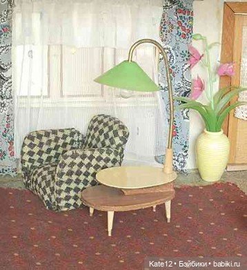 Кукольные домики 1950-60-х годов. Магазин. Лампы (фото 10)