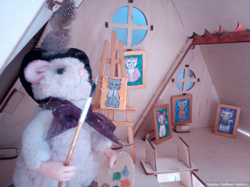 Сказочный мышечкин домик — Авторские игрушки из разных материалов: синельная проволока (фото 7)