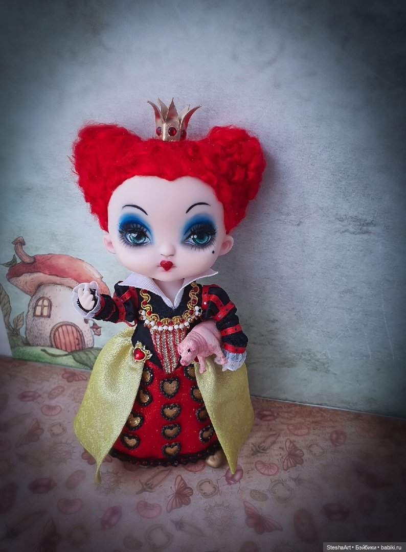 Капризуля Ирацибета. Моя маленькая красная королева. ООАК по мотивам "Алисы в Стране Чудес" (фото 2)
