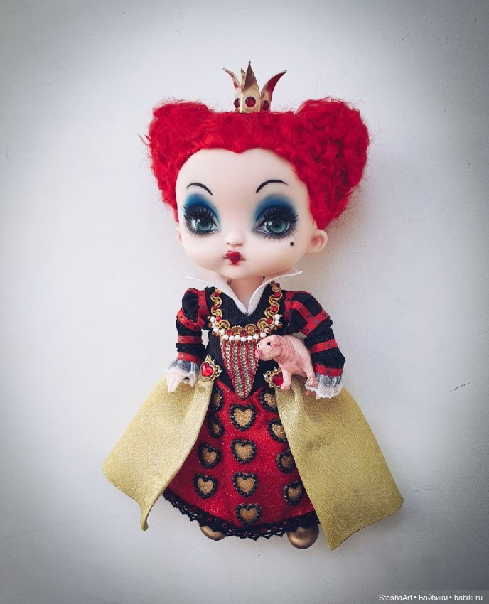Капризуля Ирацибета. Моя маленькая красная королева. ООАК по мотивам "Алисы в Стране Чудес" (фото 3)
