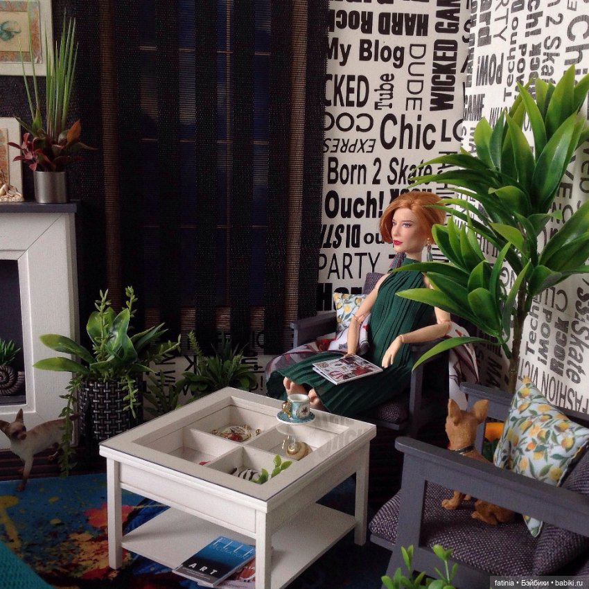 Интерьер 1:6 с лёгким намёком на Среднеземорский стиль