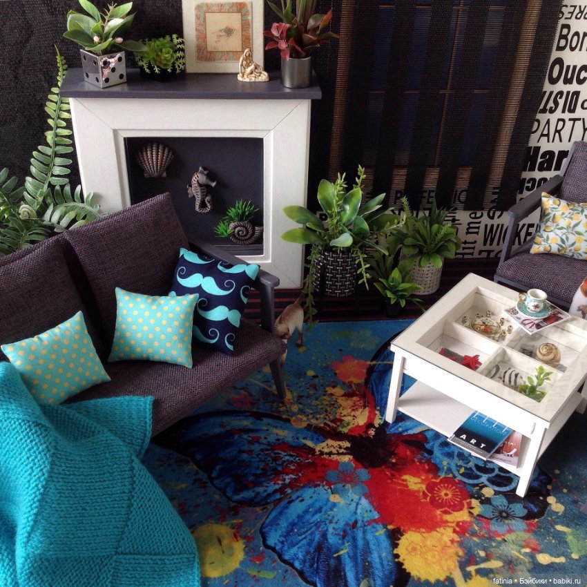 Интерьер 1:6 с лёгким намёком на Среднеземорский стиль