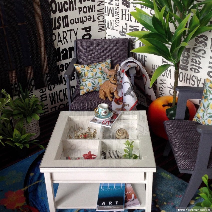 Интерьер 1:6 с лёгким намёком на Среднеземорский стиль