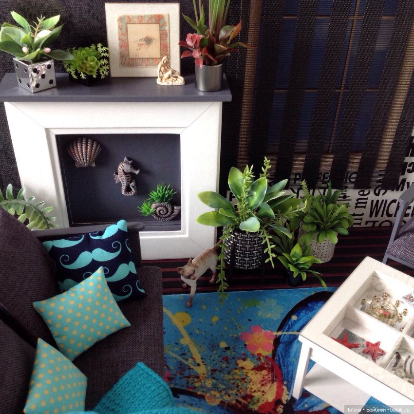 Интерьер 1:6 с лёгким намёком на Среднеземорский стиль