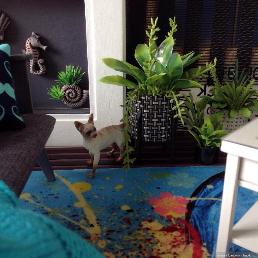 Интерьер 1:6 с лёгким намёком на Среднеземорский стиль