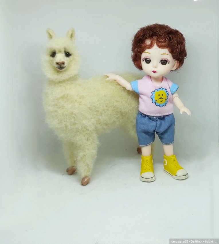 Моя первая альпака — Валяные игрушки из шерсти: сухое валяние