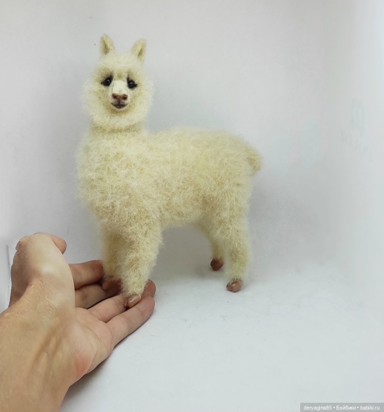 Моя первая альпака — Валяные игрушки из шерсти: сухое валяние (фото 8)