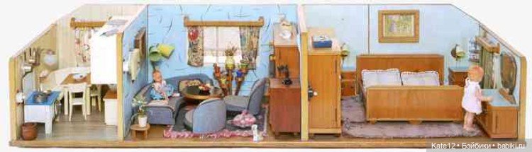 Кукольные домики 1950-60-х годов. Спальня (фото 4)