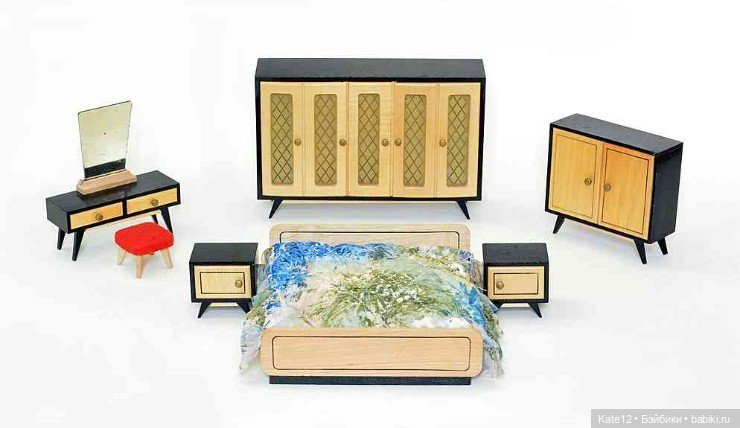 Кукольные домики 1950-60-х годов. Спальня (фото 3)