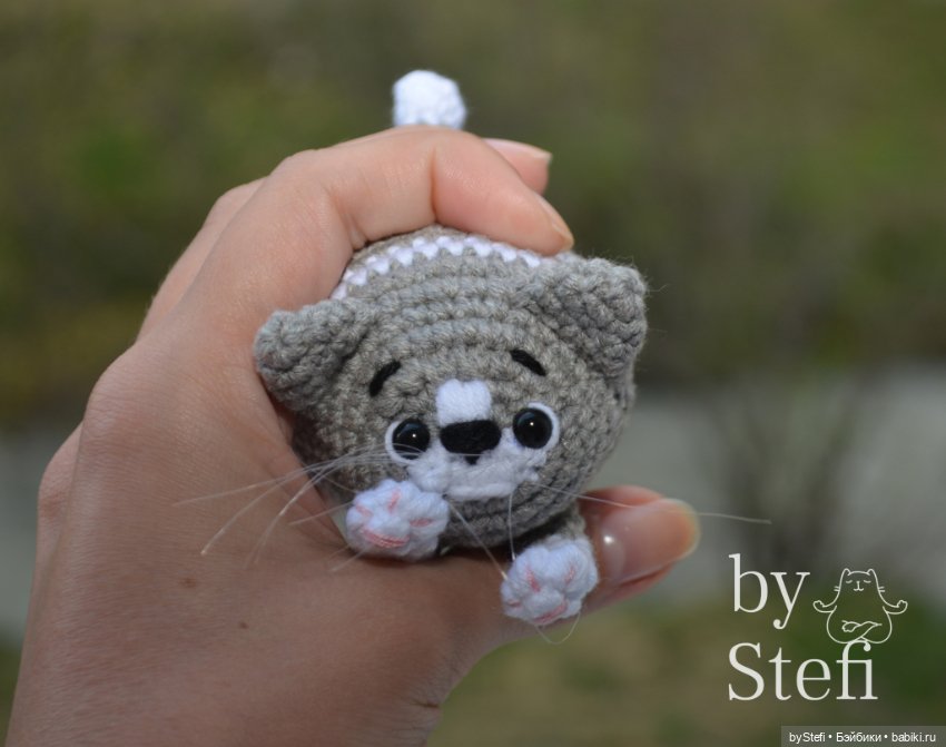 Котёнок из полухлопка — Вязаные игрушки и амигуруми: крючком (фото 4)