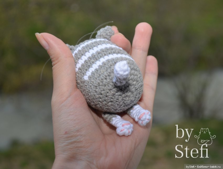 Котёнок из полухлопка — Вязаные игрушки и амигуруми: крючком (фото 3)