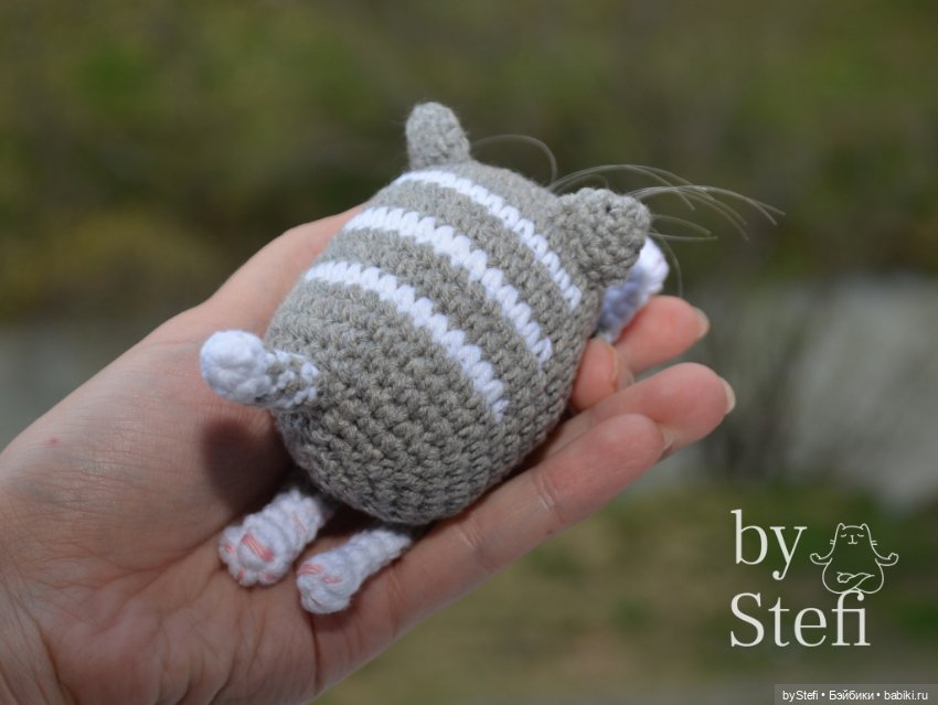 Котёнок из полухлопка — Вязаные игрушки и амигуруми: крючком (фото 5)
