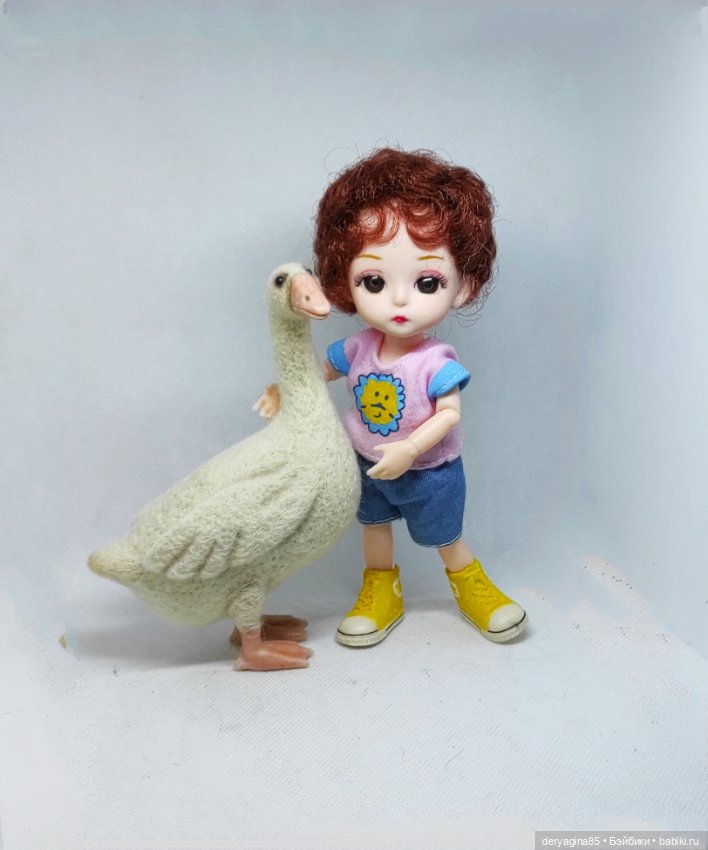 Мой первый гусь — Валяные игрушки из шерсти: сухое валяние (фото 5)