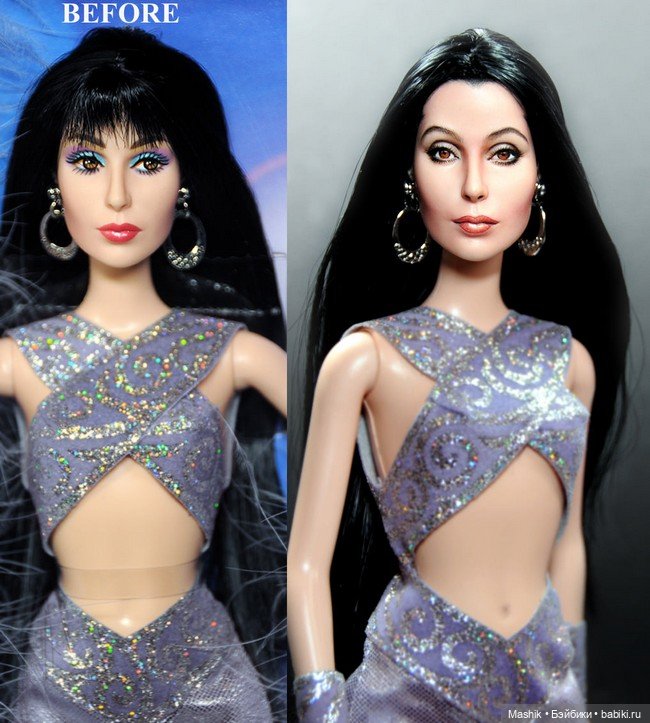 Портретный OOAK куклы Mattel Cher doll, автор Noel Cruz (фото 3)