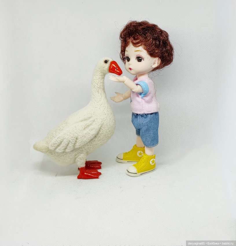 Гусик — Валяные игрушки из шерсти: сухое валяние