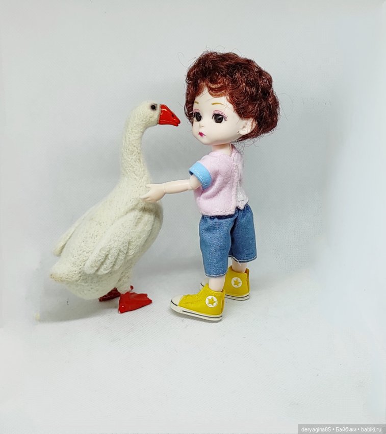 Гусик — Валяные игрушки из шерсти: сухое валяние