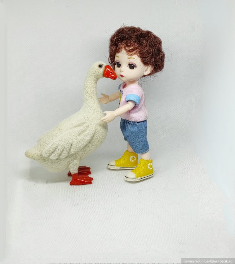 Гусик — Валяные игрушки из шерсти: сухое валяние