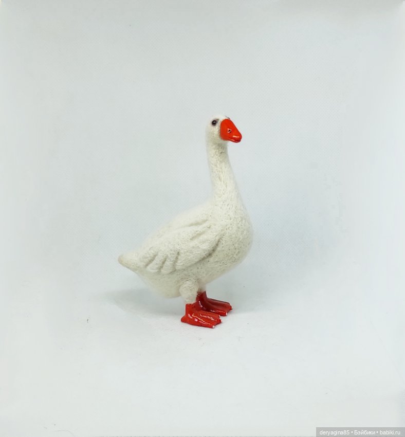 Гусик — Валяные игрушки из шерсти: сухое валяние (фото 7)