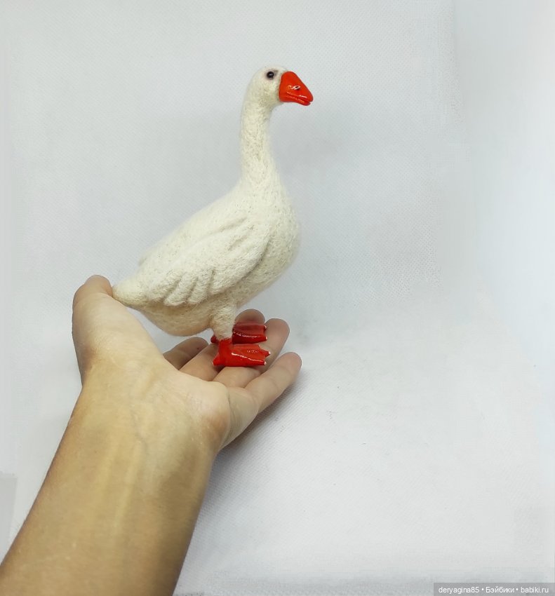 Гусик — Валяные игрушки из шерсти: сухое валяние (фото 5)