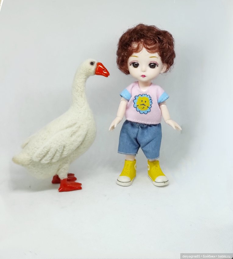 Гусик — Валяные игрушки из шерсти: сухое валяние