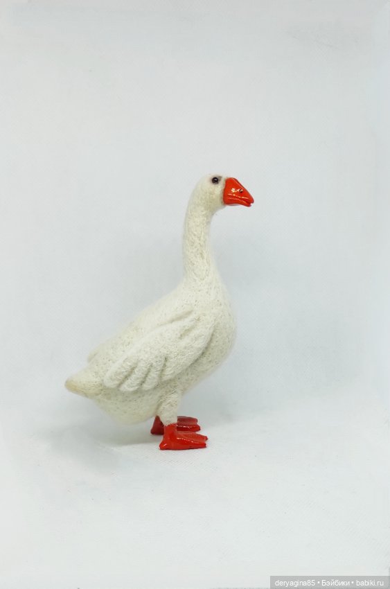 Гусик — Валяные игрушки из шерсти: сухое валяние (фото 3)