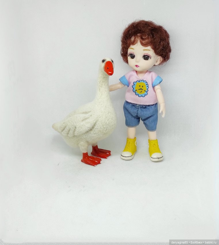 Гусик — Валяные игрушки из шерсти: сухое валяние