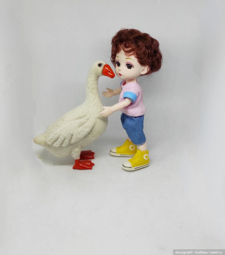 Гусик — Валяные игрушки из шерсти: сухое валяние