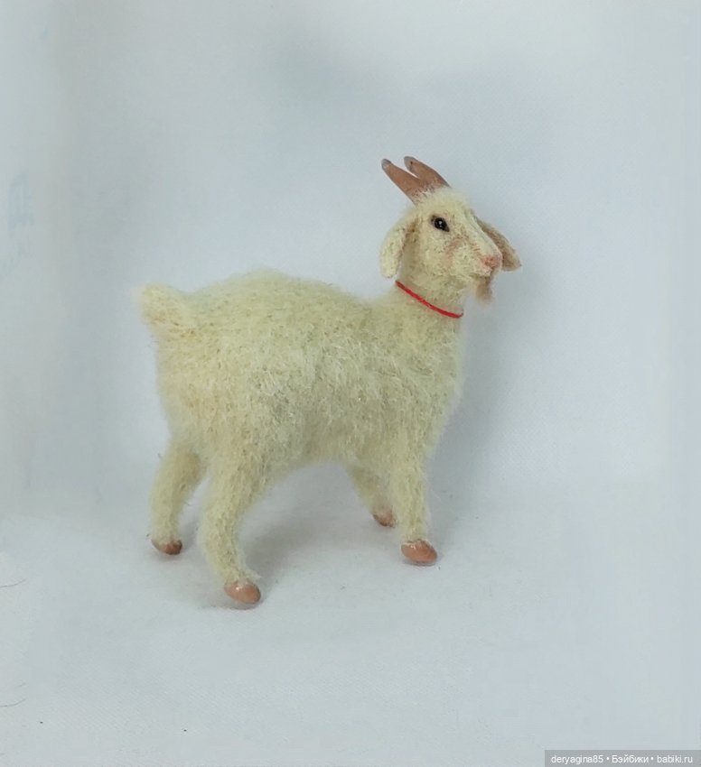 Козлик — Валяные игрушки из шерсти: сухое валяние