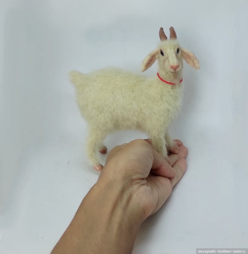 Козлик — Валяные игрушки из шерсти: сухое валяние (фото 3)