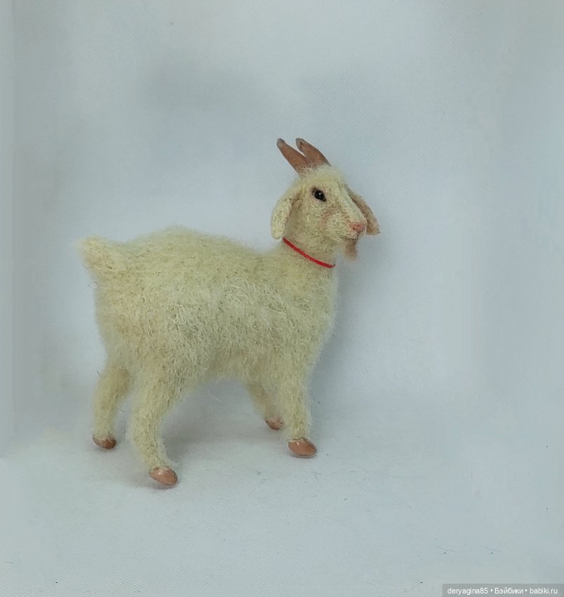 Козлик — Валяные игрушки из шерсти: сухое валяние (фото 2)
